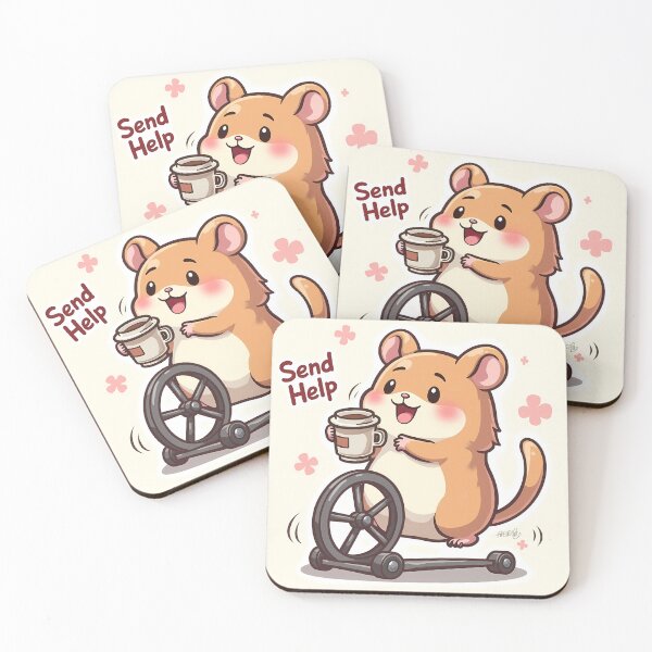 Item preview, Kawaii Hamster Running On Wheel With Chaos Energy designed and sold by MY CREATIVE SHOP.