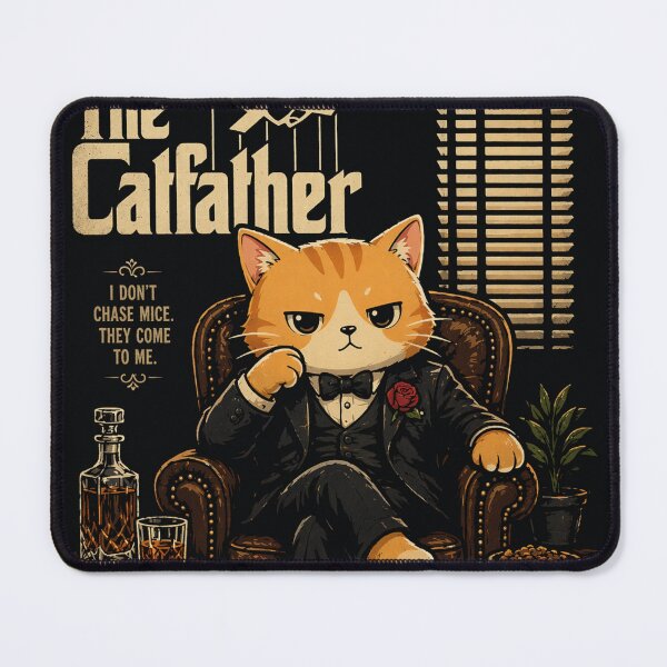 Item preview, The Catfather - Funny Mafia Boss Ginger Cat Movie Parody designed and sold by anandariki.