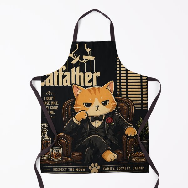 Item preview, The Catfather - Funny Mafia Boss Ginger Cat Movie Parody designed and sold by anandariki.