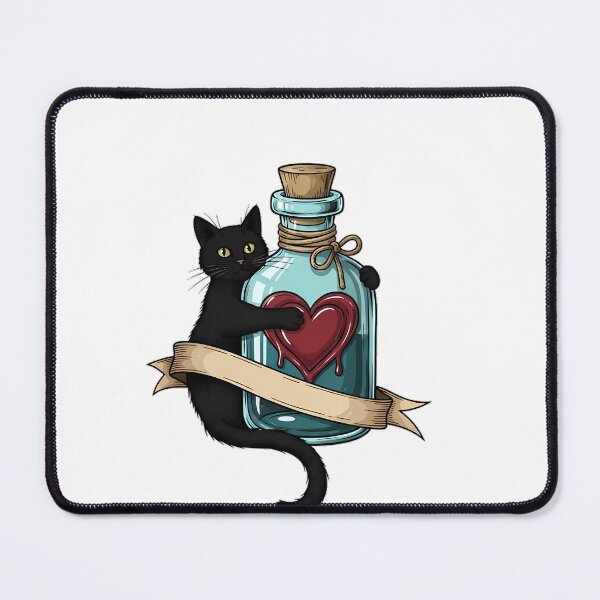Item preview, Apothecary Blue Bottle Cat designed and sold by IllumeInk.