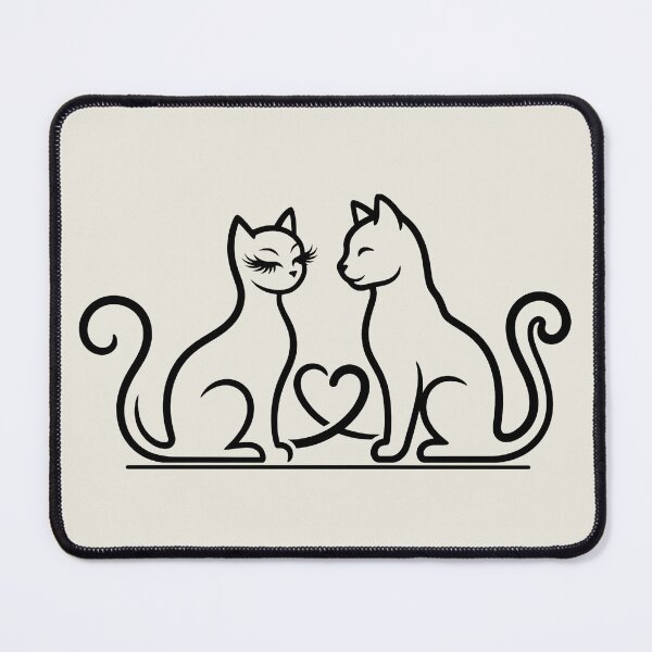 Item preview, ✨ Minimalist Romantic Cats: Flirty Eyelashes and Pure Love  designed and sold by NoraStudioArt.