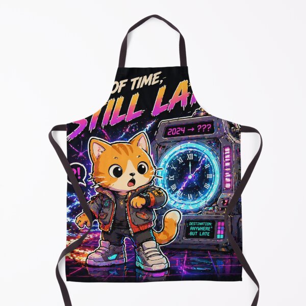 Item preview, Out of Time Still Late - Relatable Time Traveler Cat designed and sold by anandariki.