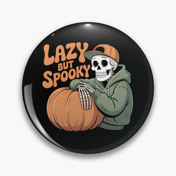 Item preview, Lazy but Spooky Skeleton in Hoodie with Pumpkin – Cute Relaxed Halloween Aesthetic Design designed and sold by Raw Tigers.