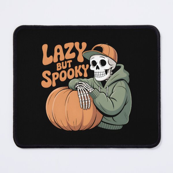 Item preview, Lazy but Spooky Skeleton in Hoodie with Pumpkin – Cute Relaxed Halloween Aesthetic Design designed and sold by Raw Tigers.