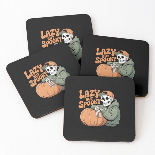 Item preview, Lazy but Spooky Skeleton in Hoodie with Pumpkin – Cute Relaxed Halloween Aesthetic Design designed and sold by Raw Tigers.