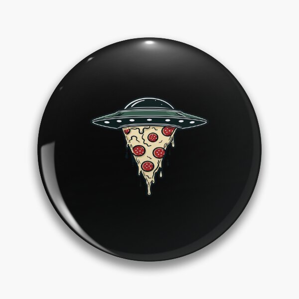 Item preview, UFO Pizza Slice Mashup | Fun Space Food Illustration for Stickers, Tees & Gifts designed and sold by Bright Nest Studio.