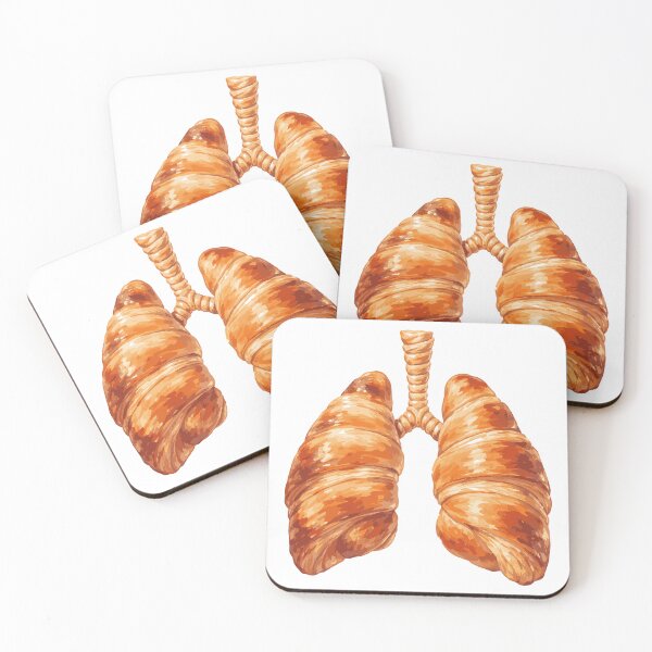 Item preview, Croissant Lungs Surreal Food Anatomy Illustration designed and sold by littleflabby.