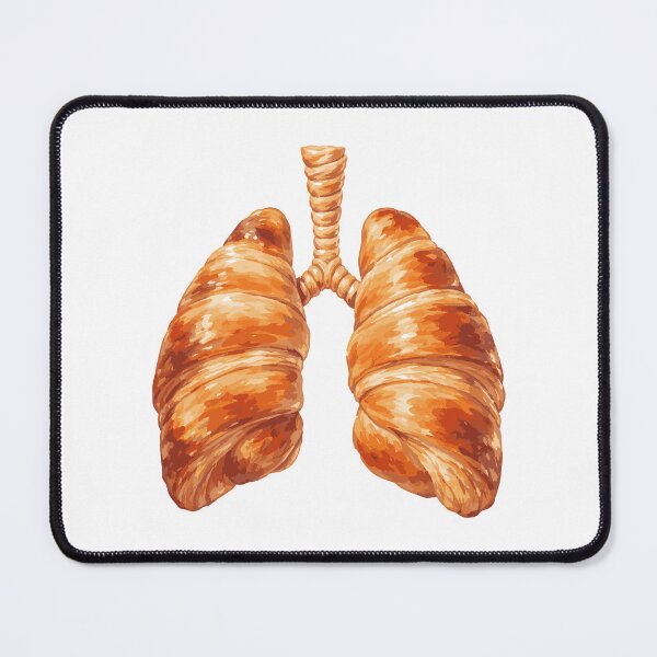 Item preview, Croissant Lungs Surreal Food Anatomy Illustration designed and sold by littleflabby.