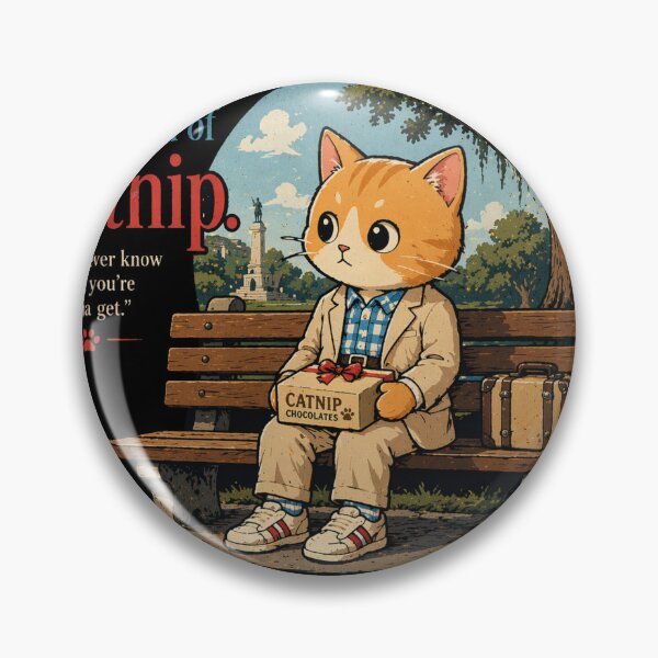 Item preview, Life is Like a Box of Catnip - Funny Forrest Gump Cat Parody designed and sold by anandariki.