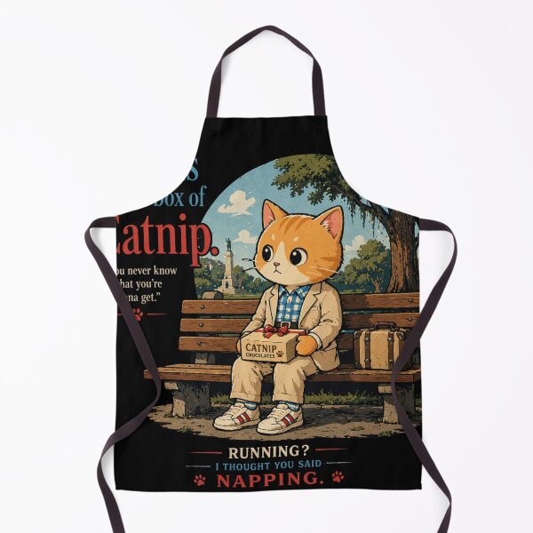 Item preview, Life is Like a Box of Catnip - Funny Forrest Gump Cat Parody designed and sold by anandariki.