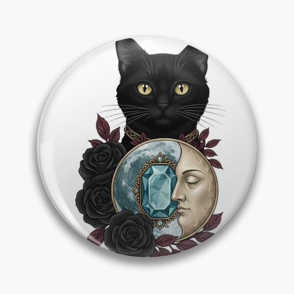 Item preview, Brooched Black Cat designed and sold by IllumeInk.