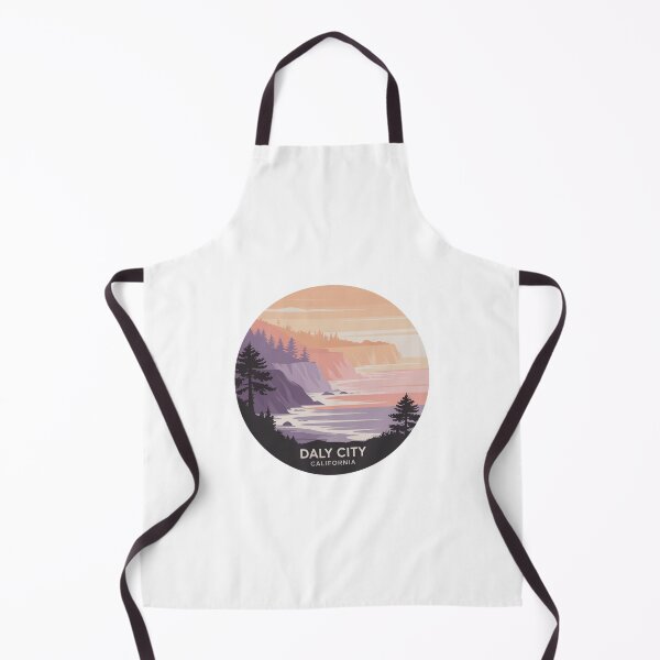 Item preview, Daly City California: Circular Cliffs & Pines Illustration designed and sold by CircinusStore.