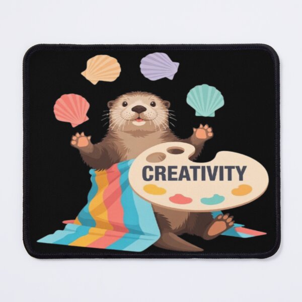 Item preview, Cute Creative Otter with Paint Palette designed and sold by DailySparks.