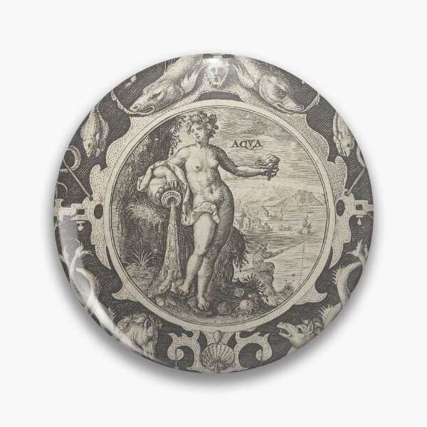 Item preview, Aqua Circle With Sea Creatures | Marine Life designed and sold by GammaRay.
