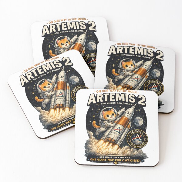 Item preview, Artemis 2 Space Cat - One Giant Nap For Catkind NASA Parody designed and sold by anandariki.
