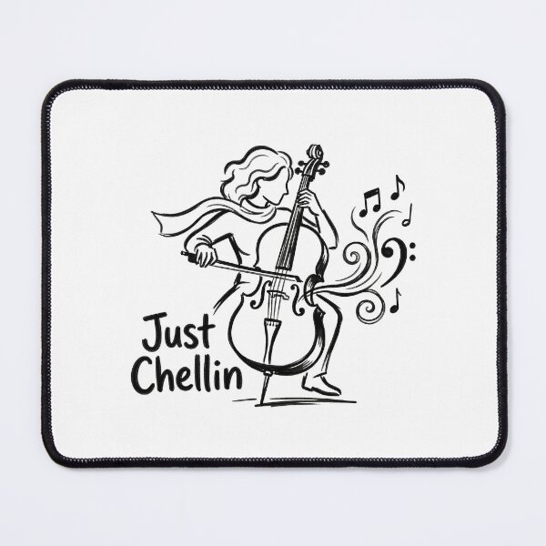 Item preview, Just Chellin Minimalist Cello Musician Line Art designed and sold by TheBetaPattern.