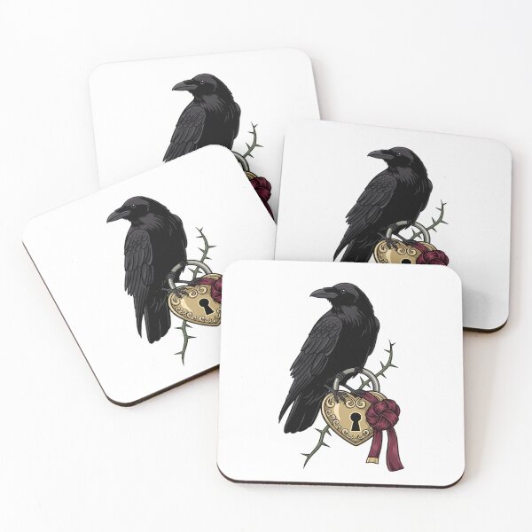 Item preview, Heart Lock Raven designed and sold by IllumeInk.