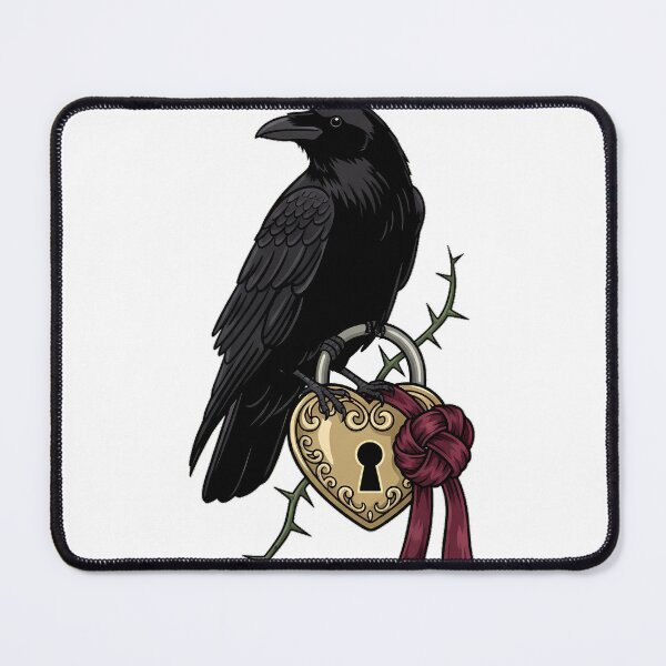 Item preview, Heart Lock Raven designed and sold by IllumeInk.