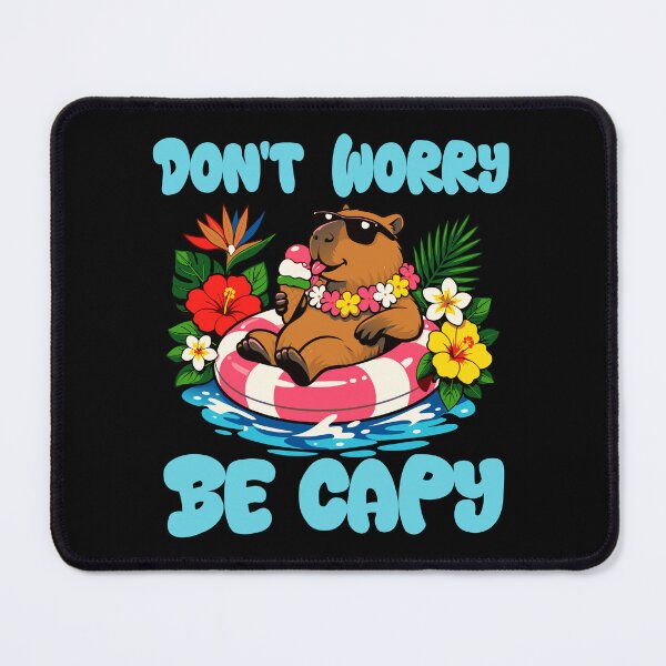 Item preview, Kawaii Pool Float Capybara Vibes Dont Worry Be Capy designed and sold by Colorfulman.