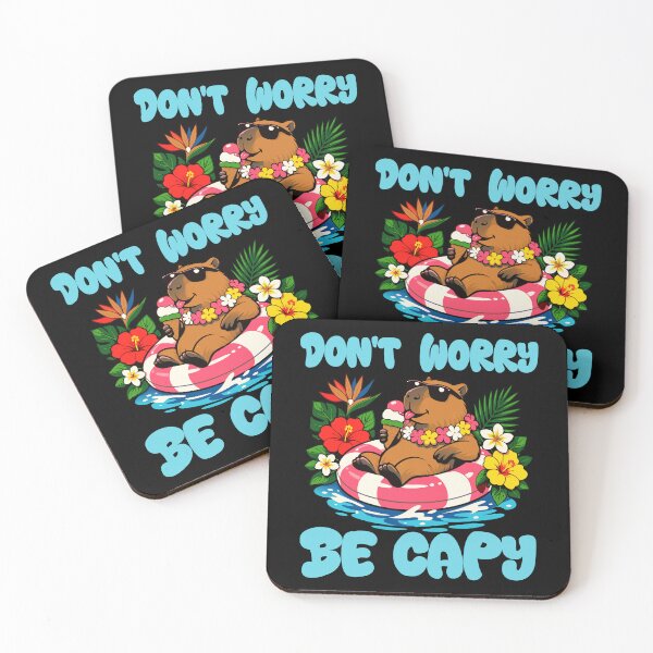 Item preview, Kawaii Pool Float Capybara Vibes  Dont Worry Be Capy  designed and sold by Colorfulman.