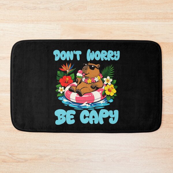 Item preview, Kawaii Pool Float Capybara Vibes  Dont Worry Be Capy  designed and sold by Colorfulman.