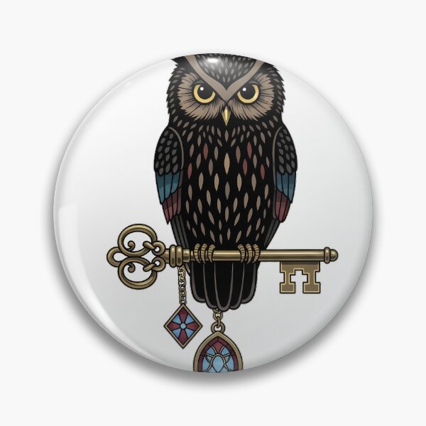 Item preview, Owl Stained Glass Key designed and sold by IllumeInk.