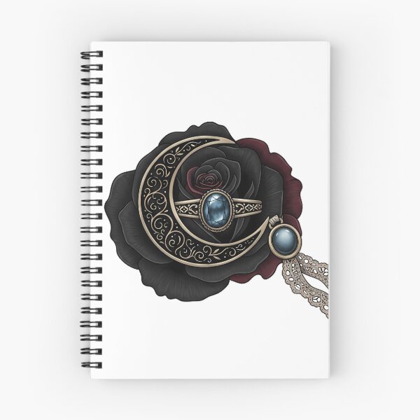 Item preview, Moonlit Black Rose Ring designed and sold by IllumeInk.