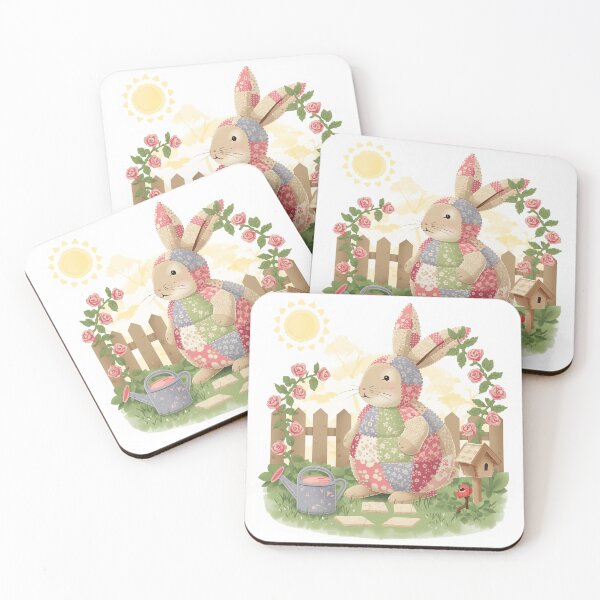 Item preview, Patchwork Bunny Garden T-Shirt | Cottagecore Quilt Scene Folk Art designed and sold by DmaarGroup.
