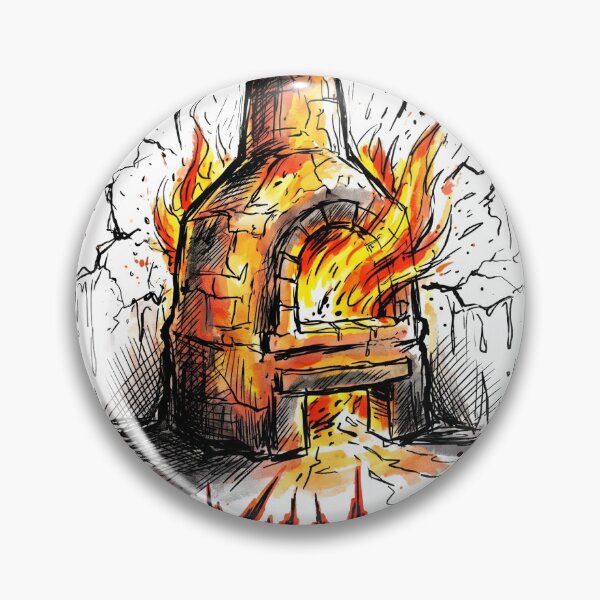 Item preview, The Kiln Club Fiery Pottery Kiln Art designed and sold by TheBetaPattern.