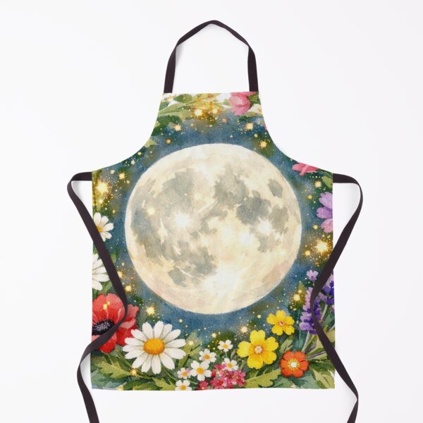 Item preview, Celestial Moon Floral Wreath Watercolor Art designed and sold by TessaraDesigns.