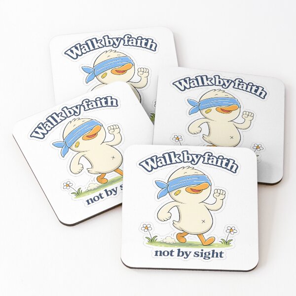 Item preview, Cute Duck Christian Sticker - Walk by Faith Not by Sight  designed and sold by Faithlines.