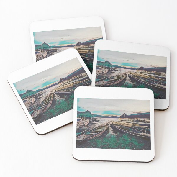 Item preview, Barcos en un lago en verano. designed and sold by SalomeMendoza.