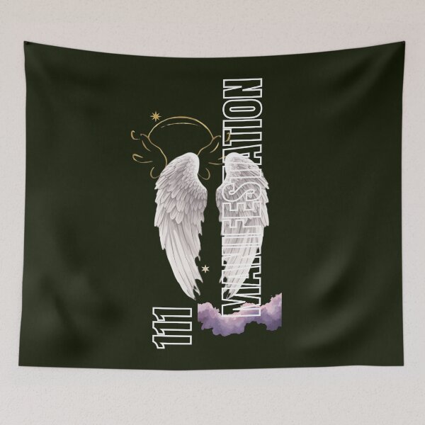 Item preview, 111 Manifestation Angel Number – Spiritual Aesthetic Typography Design designed and sold by CosmicQuietStudio.