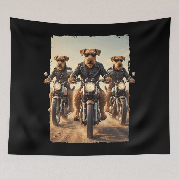 Item preview, Funny Airedale Terrier Motorcycle Meme Dog Lover designed and sold by DoodleTortle.