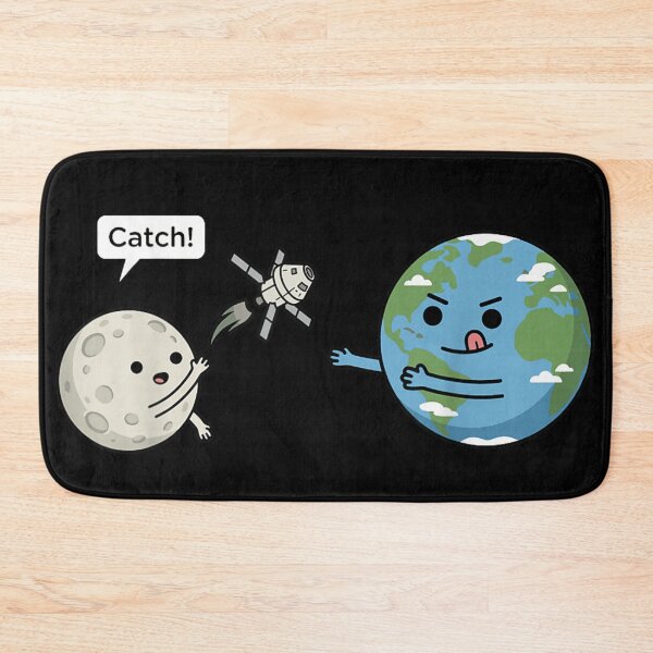 Item preview, Funny Space Catch Earth and Moon Throwing Satellite Cute Galaxy Art designed and sold by ObukiLantara.