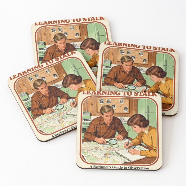Item preview, Learning to Stalk Retro Parody - Dark Humor Art designed and sold by PictorialWhimsy.