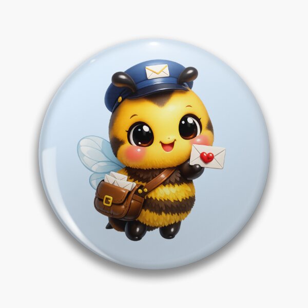 Item preview, Cute Honeybee Mail Carrier | Kawaii Bee Postman Delivering Love Letter 3D Cartoon designed and sold by Moons Studio.
