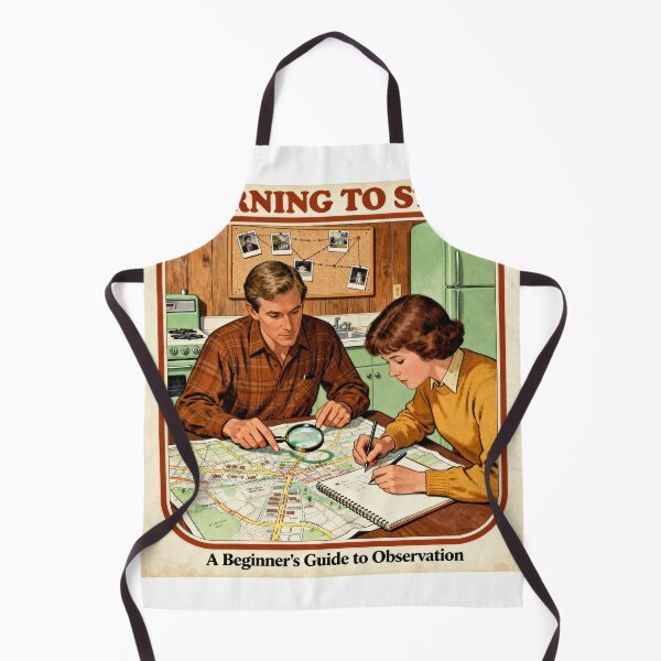 Item preview, Learning to Stalk Retro Parody - Dark Humor Art designed and sold by PictorialWhimsy.