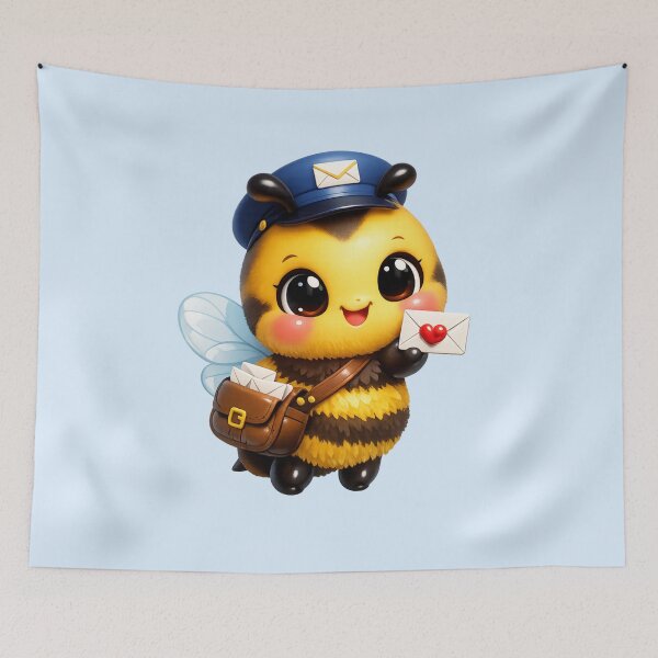 Item preview, Cute Honeybee Mail Carrier | Kawaii Bee Postman Delivering Love Letter 3D Cartoon designed and sold by Moons Studio.