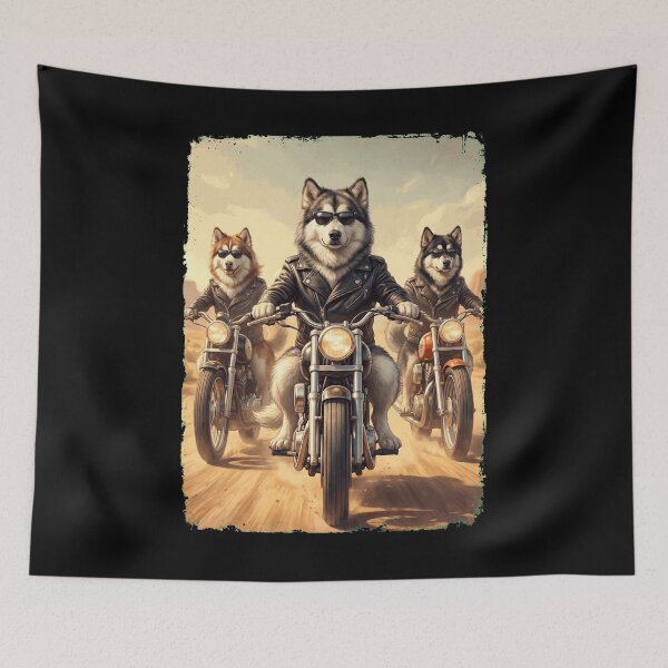 Item preview, Funny Alaskan Malamute Motorcycle Meme Dog Lover designed and sold by DoodleTortle.