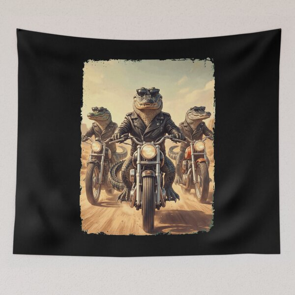 Item preview, Funny Alligator Motorcycle Meme Animal Lover designed and sold by DoodleTortle.