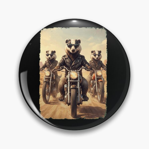 Item preview, Funny Badger Motorcycle Meme Animal Lover designed and sold by DoodleTortle.
