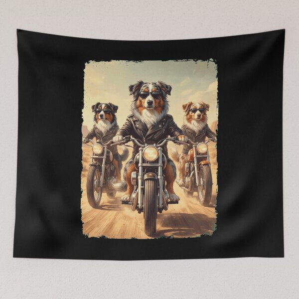 Item preview, Funny Australian Shepherd Motorcycle Meme Dog Lover designed and sold by DoodleTortle.