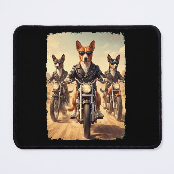 Item preview, Funny Basenji Motorcycle Meme Dog Lover designed and sold by DoodleTortle.