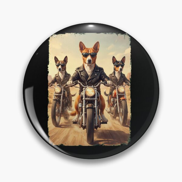 Item preview, Funny Basenji Motorcycle Meme Dog Lover designed and sold by DoodleTortle.