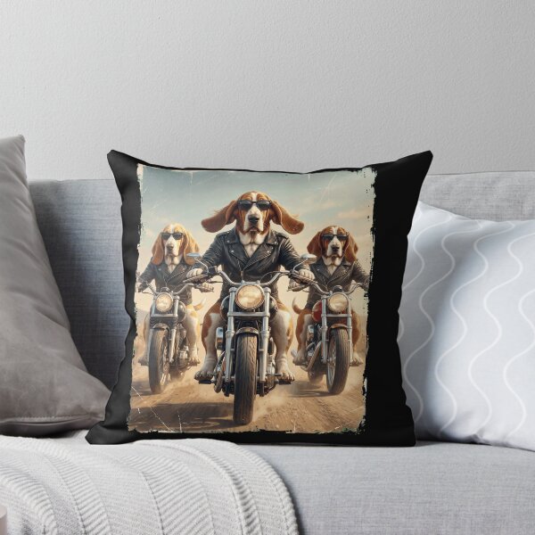 Artikelvorschau, Lustiges Basset-Hound-Motorrad-Meme für Hundeliebhaber entworfen und verkauft von DoodleTortle.