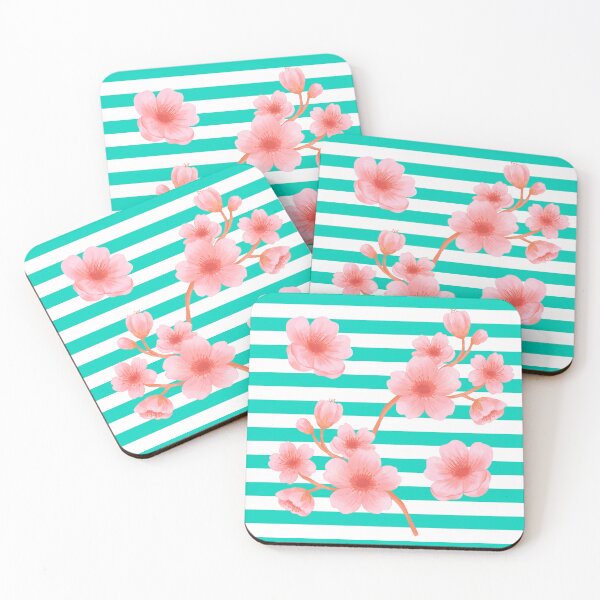 Item preview, Abstract - Stripes and CherryBlossoms designed and sold by Qalam&Pixel.