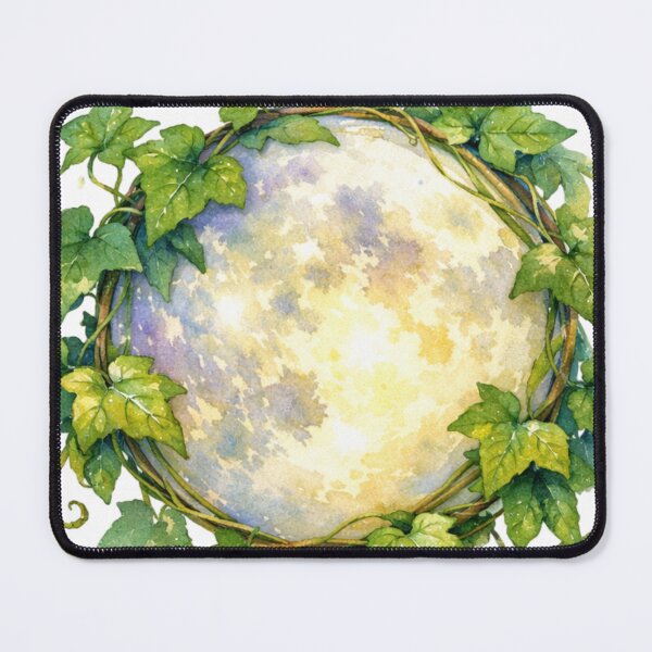 Item preview, Full Moon Ivy Wreath Watercolor Art designed and sold by TessaraDesigns.