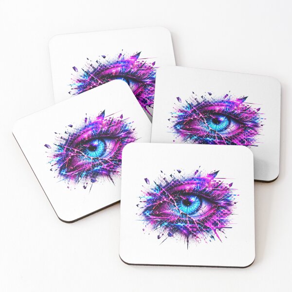 Item preview, Broken Glitch Eye Red Neon – Cyberpunk Shattered Vision designed and sold by UnglaublichGut.
