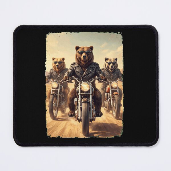 Item preview, Funny Bear Motorcycle Meme Animal Lover designed and sold by DoodleTortle.
